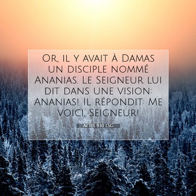 Picture 07 - Actes 9:10 LSG - Or, il y avait à Damas un disciple nommé - Bible Verse Picture