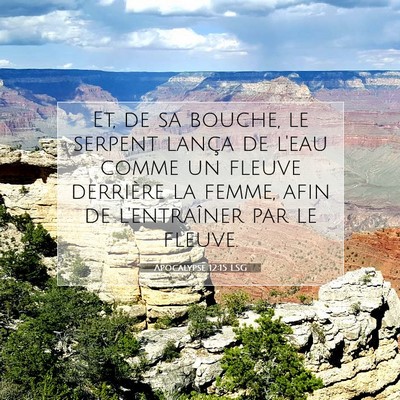 Picture 07 - Apocalypse 12:15 LSG - Et, de sa bouche, le serpent lança de l'eau - Bible Verse Picture