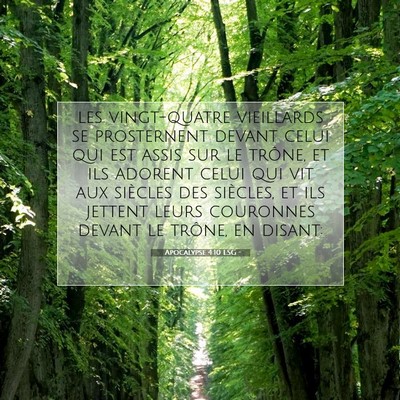 Picture 07 - Apocalypse 4:10 LSG - les vingt-quatre vieillards se prosternent devant - Bible Verse Picture