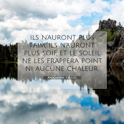 Picture 07 - Apocalypse 7:16 LSG - ils n'auront plus faim, ils n'auront plus soif, - Bible Verse Picture