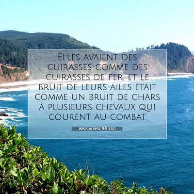 Picture 07 - Apocalypse 9:9 LSG - Elles avaient des cuirasses comme des cuirasses - Bible Verse Picture