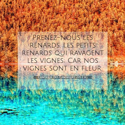 Picture 07 - Cantique des Cantiques 2:15 LSG - Prenez-nous les renards, Les petits renards qui - Bible Verse Picture