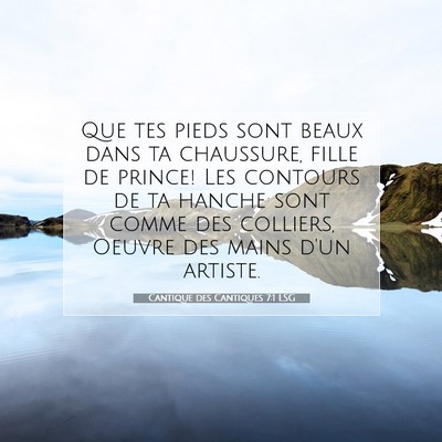 Picture 07 - Cantique des Cantiques 7:1 LSG - Que tes pieds sont beaux dans ta chaussure, fille - Bible Verse Picture