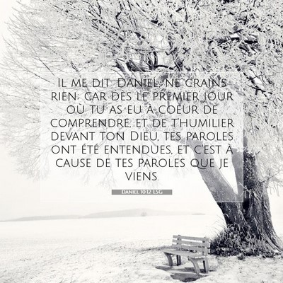 Picture 07 - Daniel 10:12 LSG - Il me dit: Daniel, ne crains rien; car dès le - Bible Verse Picture