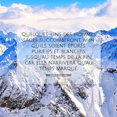 Picture 07 - Daniel 11:35 LSG - Quelques-uns des hommes sages succomberont, afin - Bible Verse Picture