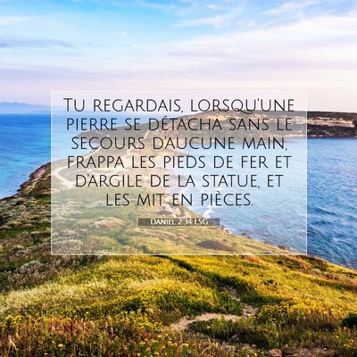 Picture 07 - Daniel 2:34 LSG - Tu regardais, lorsqu'une pierre se détacha sans - Bible Verse Picture