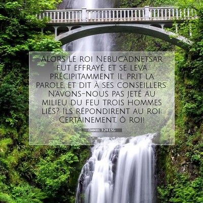 Picture 07 - Daniel 3:24 LSG - Alors le roi Nebucadnetsar fut effrayé, et se - Bible Verse Picture
