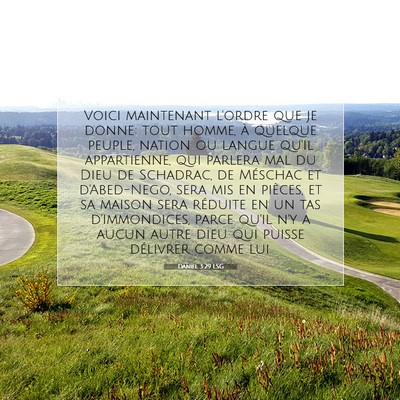 Picture 07 - Daniel 3:29 LSG - Voici maintenant l'ordre que je donne: tout - Bible Verse Picture