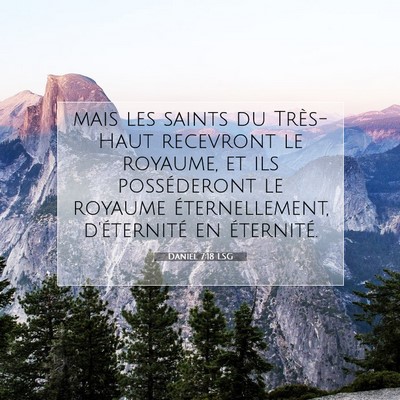 Picture 07 - Daniel 7:18 LSG - mais les saints du Très-Haut recevront le - Bible Verse Picture
