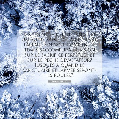 Picture 07 - Daniel 8:13 LSG - J'entendis parler un saint; et un autre saint dit - Bible Verse Picture
