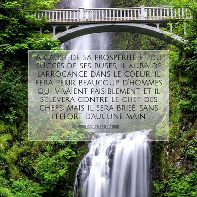 Picture 07 - Daniel 8:25 LSG - A cause de sa prospérité et du succès de ses - Bible Verse Picture