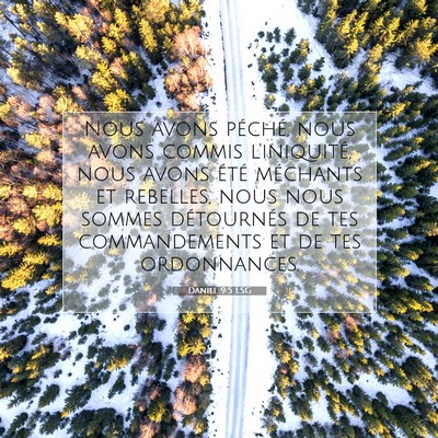 Picture 07 - Daniel 9:5 LSG - Nous avons péché, nous avons commis - Bible Verse Picture