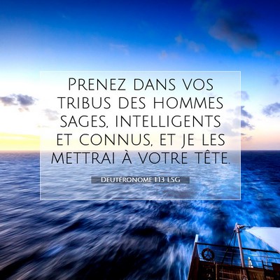 Picture 07 - Deutéronome 1:13 LSG - Prenez dans vos tribus des hommes sages, - Bible Verse Picture