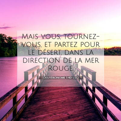 Picture 07 - Deutéronome 1:40 LSG - Mais vous, tournez-vous, et partez pour le - Bible Verse Picture