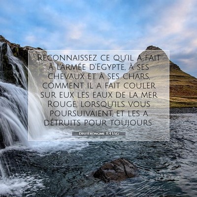 Picture 07 - Deutéronome 11:4 LSG - Reconnaissez ce qu'il a fait à l'armée - Bible Verse Picture