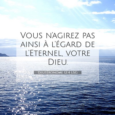 Picture 07 - Deutéronome 12:4 LSG - Vous n'agirez pas ainsi à l'égard de l'Eternel, - Bible Verse Picture