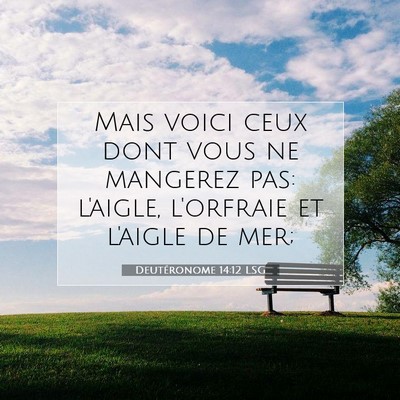 Picture 07 - Deutéronome 14:12 LSG - Mais voici ceux dont vous ne mangerez pas: - Bible Verse Picture