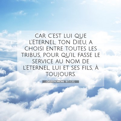 Picture 07 - Deutéronome 18:5 LSG - car c'est lui que l'Eternel, ton Dieu, a choisi - Bible Verse Picture
