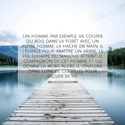 Picture 07 - Deutéronome 19:5 LSG - Un homme, par exemple, va couper du bois dans la - Bible Verse Picture