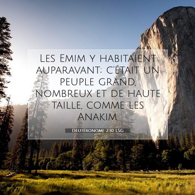 Picture 07 - Deutéronome 2:10 LSG - Les Emim y habitaient auparavant; c'était un - Bible Verse Picture