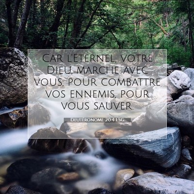 Picture 07 - Deutéronome 20:4 LSG - Car l'Eternel, votre Dieu, marche avec vous, pour - Bible Verse Picture