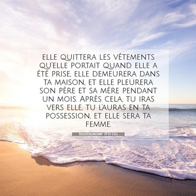 Picture 07 - Deutéronome 21:13 LSG - elle quittera les vêtements qu'elle portait - Bible Verse Picture