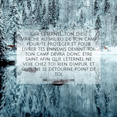 Picture 07 - Deutéronome 23:14 LSG - Car l'Eternel, ton Dieu, marche au milieu de ton - Bible Verse Picture