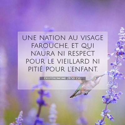 Picture 07 - Deutéronome 28:50 LSG - une nation au visage farouche, et qui n'aura ni - Bible Verse Picture