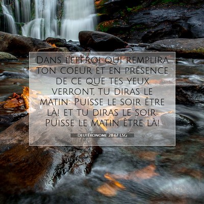 Picture 07 - Deutéronome 28:67 LSG - Dans l'effroi qui remplira ton coeur et en - Bible Verse Picture
