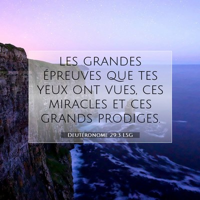Picture 07 - Deutéronome 29:3 LSG - les grandes épreuves que tes yeux ont vues, ces - Bible Verse Picture