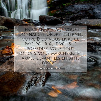 Picture 07 - Deutéronome 3:18 LSG - En ce temps-là, je vous donnai cet ordre. - Bible Verse Picture