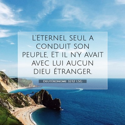 Picture 07 - Deutéronome 32:12 LSG - L'Eternel seul a conduit son peuple, Et il n'y - Bible Verse Picture