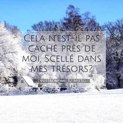 Picture 07 - Deutéronome 32:34 LSG - Cela n'est-il pas caché près de moi, Scellé - Bible Verse Picture