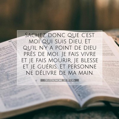 Picture 07 - Deutéronome 32:39 LSG - Sachez donc que c'est moi qui suis Dieu, Et qu'il - Bible Verse Picture