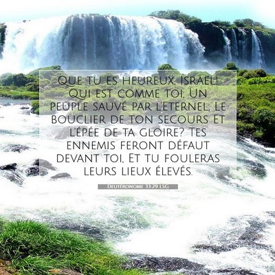 Picture 07 - Deutéronome 33:29 LSG - Que tu es heureux, Israël! Qui est comme toi, Un - Bible Verse Picture
