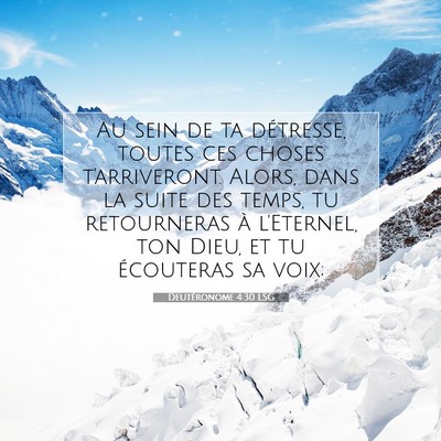 Picture 07 - Deutéronome 4:30 LSG - Au sein de ta détresse, toutes ces choses - Bible Verse Picture
