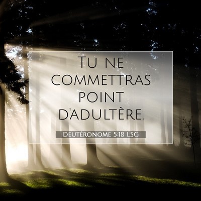 Picture 07 - Deutéronome 5:18 LSG - Tu ne commettras point - Bible Verse Picture
