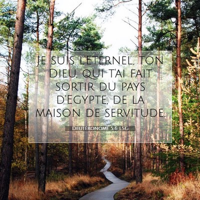 Picture 07 - Deutéronome 5:6 LSG - Je suis l'Eternel, ton Dieu, qui t'ai fait sortir - Bible Verse Picture