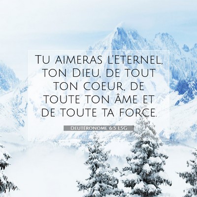 Picture 07 - Deutéronome 6:5 LSG - Tu aimeras l'Eternel, ton Dieu, de tout ton - Bible Verse Picture