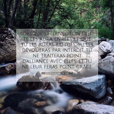 Picture 07 - Deutéronome 7:2 LSG - lorsque l'Eternel, ton Dieu, te les aura livrées - Bible Verse Picture