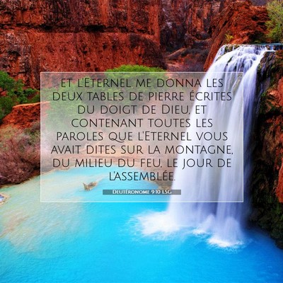 Picture 07 - Deutéronome 9:10 LSG - et l'Eternel me donna les deux tables de pierre - Bible Verse Picture