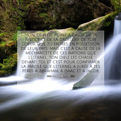 Picture 07 - Deutéronome 9:5 LSG - Non, ce n'est point à cause de ta justice et de - Bible Verse Picture