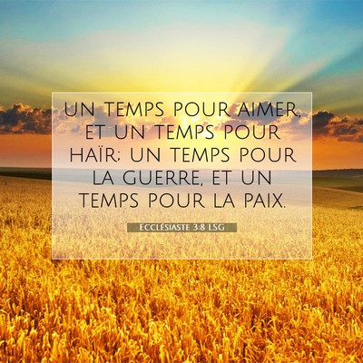 Picture 07 - Ecclésiaste 3:8 LSG - un temps pour aimer, et un temps pour haïr; un - Bible Verse Picture