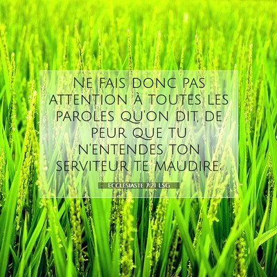 Picture 07 - Ecclésiaste 7:21 LSG - Ne fais donc pas attention à toutes les paroles - Bible Verse Picture