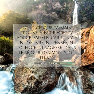 Picture 07 - Ecclésiaste 9:10 LSG - Tout ce que ta main trouve à faire avec ta - Bible Verse Picture