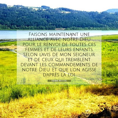 Picture 07 - Esdras 10:3 LSG - Faisons maintenant une alliance avec notre Dieu - Bible Verse Picture