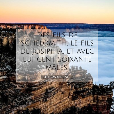 Picture 07 - Esdras 8:10 LSG - des fils de Schelomith, le fils de Josiphia, et - Bible Verse Picture