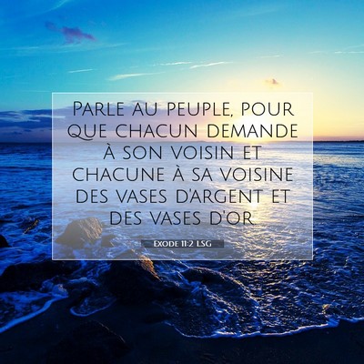 Picture 07 - Exode 11:2 LSG - Parle au peuple, pour que chacun demande à son - Bible Verse Picture