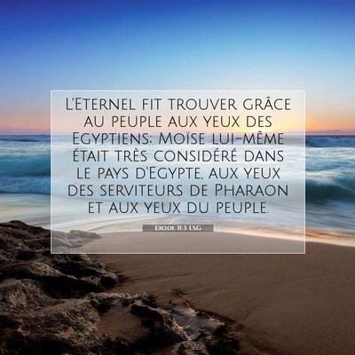 Picture 07 - Exode 11:3 LSG - L'Eternel fit trouver grâce au peuple aux yeux - Bible Verse Picture