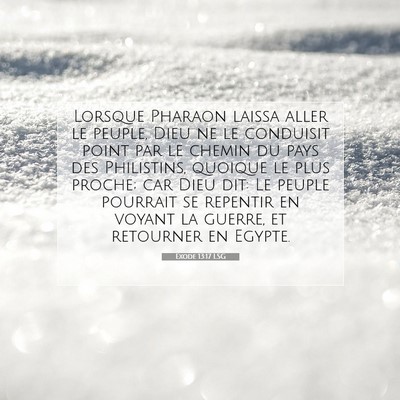 Picture 07 - Exode 13:17 LSG - Lorsque Pharaon laissa aller le peuple, Dieu ne - Bible Verse Picture